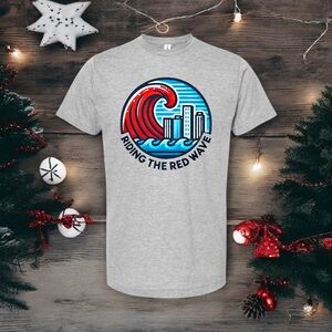 Riding the Red Wave Graphic T-Shirt